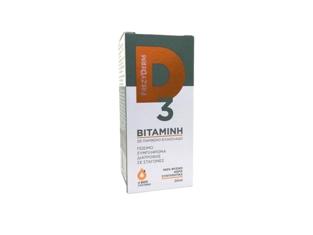 Frezyderm Vitamin D3 Συμπλήρωμα Διατροφής Βιταμίνης D3 σε Σταγόνες, 20ml