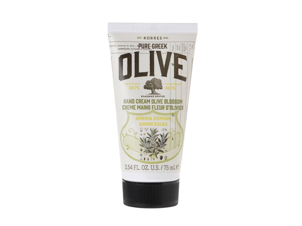 Korres Pure Greek Olive Hand Cream Olive Blossom, Ενυδατική Κρέμα Χεριών με Άνθη Ελιάς, 75ml