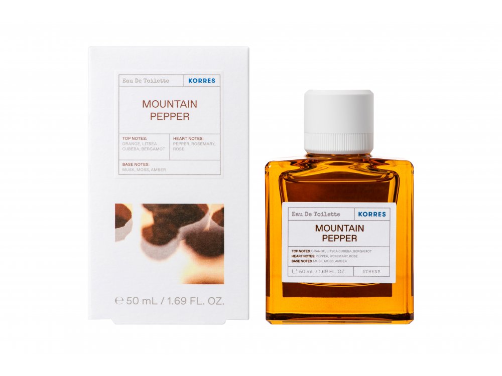 Korres Mountain Pepper Eau De Toilette, Ανδρικό Άρωμα, 50ml