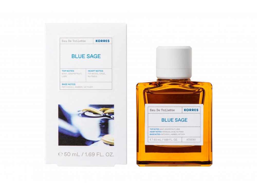 Korres Blue Sage Eau De Toilette, Ανδρικό Άρωμα, 50ml