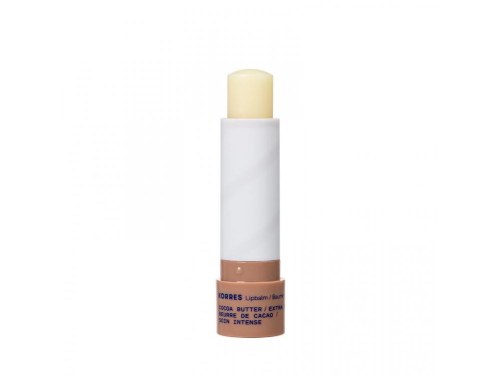 Korres Lipbalm Cocoa Butter Extra Care, Ενυδατική Φροντίδα Χειλιών Βούτυρο Κακάο Για Εντατική Φροντίδα 4,5g