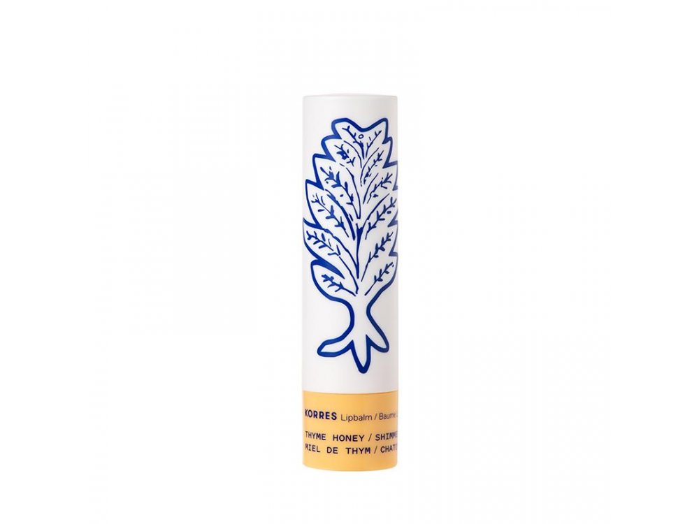 Korres Lipbalm Thyme Honey Shimmery, Ενυδατική Φροντίδα για τα Χείλη με Μέλι για Έξτρα Λάμψη, 4,5g