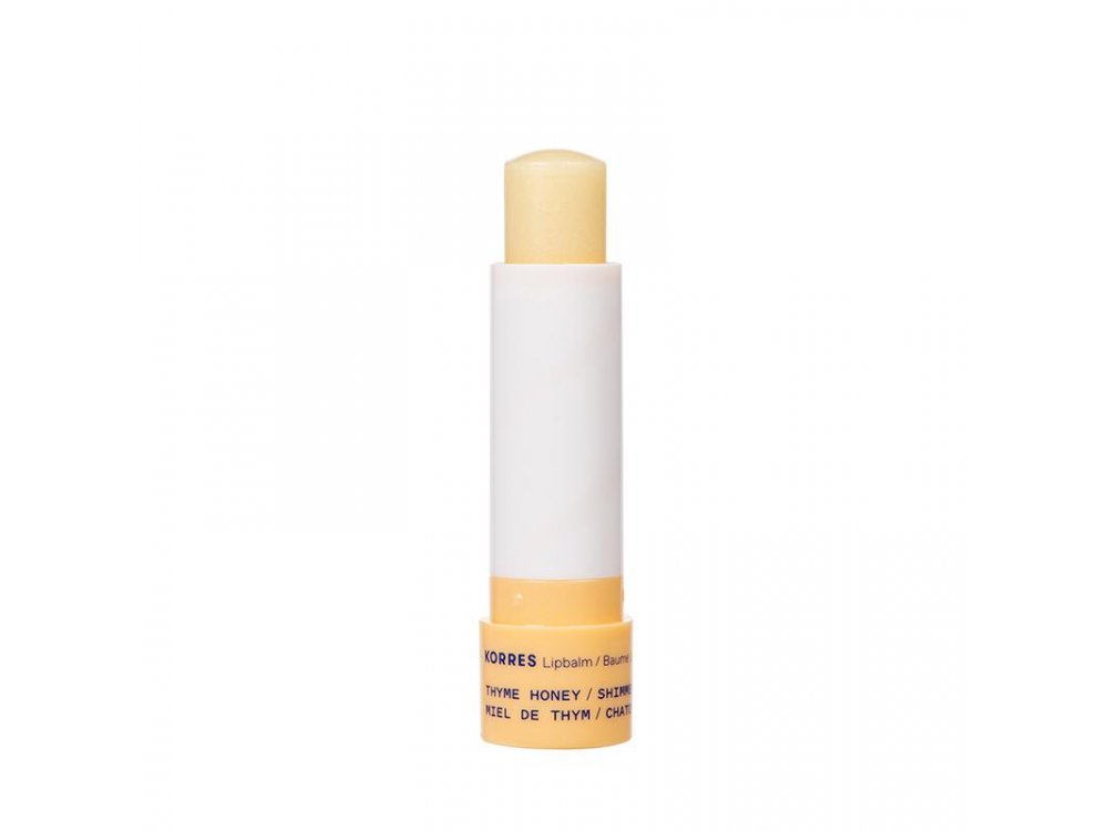 Korres Lipbalm Thyme Honey Shimmery, Ενυδατική Φροντίδα για τα Χείλη με Μέλι για Έξτρα Λάμψη, 4,5g