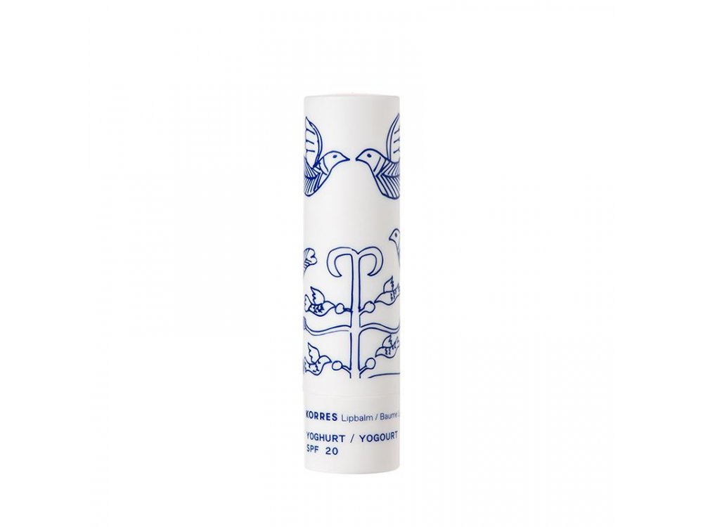 Korres Lipbalm Yogurt SPF20, Ενυδατική Φροντίδα για Χείλη Γιαούρτι και Aντηλιακή Προστασία SPF20