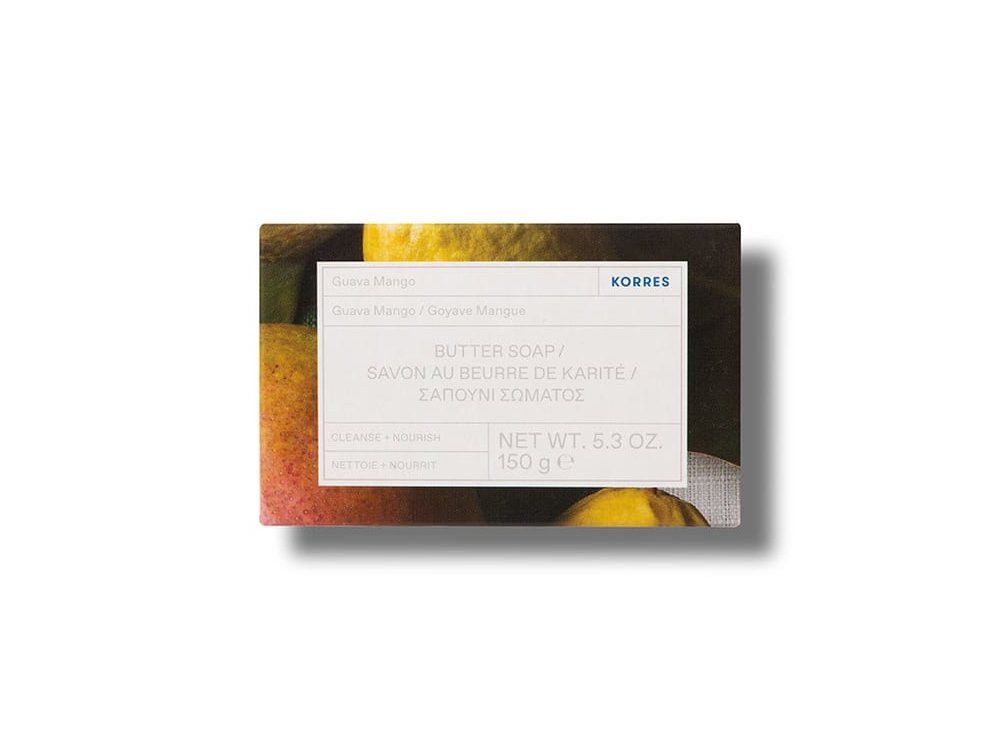 Korres Guava Mango Butter Soap, Σαπούνι Βουτύρου Σώματος Γκουάβα & Μάνγκο, 150gr