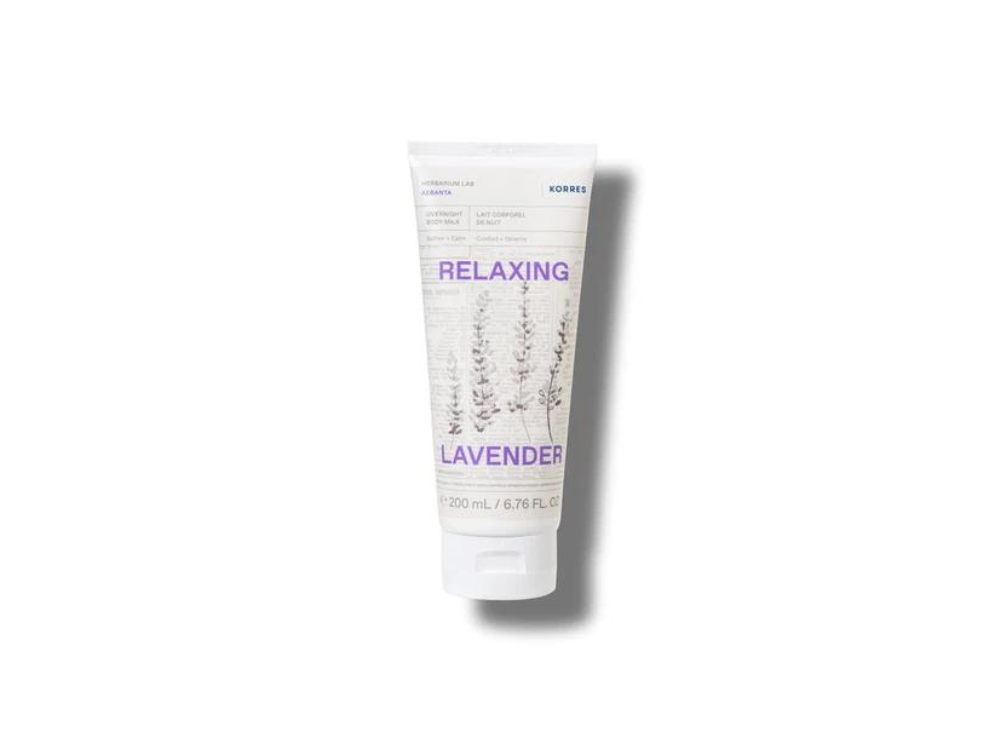 Korres Overnight Body Milk Relaxing Lavender, Γαλάκτωμα Σώματος Λεβάντα για Αίσθηση Ηρεμίας & Χαλάρωσης πριν τον Ύπνο, 200ml