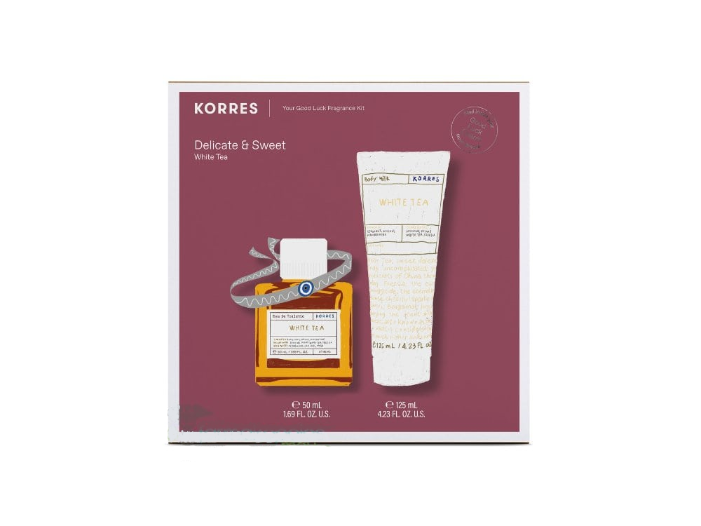 Korres Promo Set Delicate & Sweet White Tea EDT Άρωμα, 50ml, White Tea Body Milk Γαλάκτωμα Σώματος, 125ml & Δώρο Βραχιόλι Καλής Τύχης