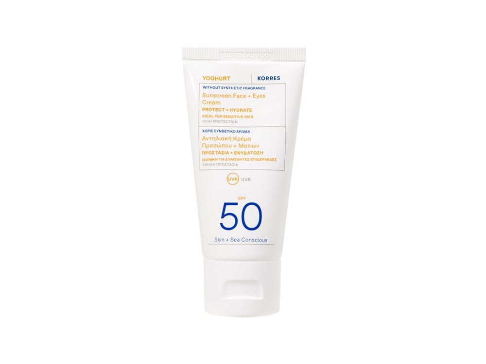 Korres Yoghurt Sunscreen Face & Eyes Cream SPF50 Αντηλιακή Κρέμα Προσώπου & Ματιών, 50ml