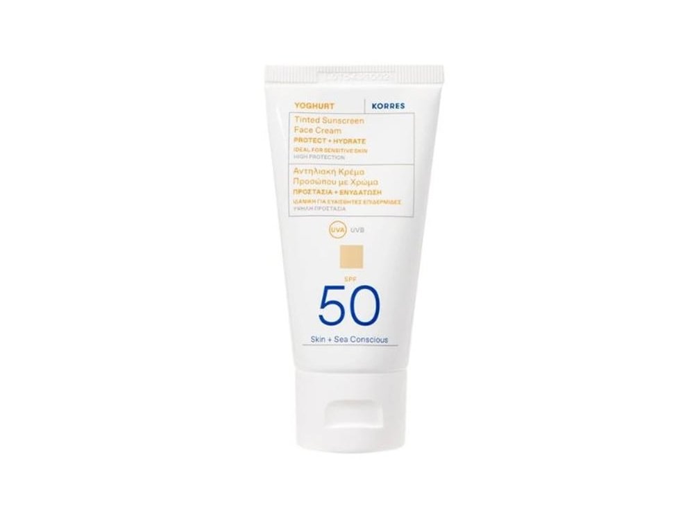 Korres Yoghurt Αντηλιακή Κρέμα Προσώπου με Χρώμα SPF 50, 50ml