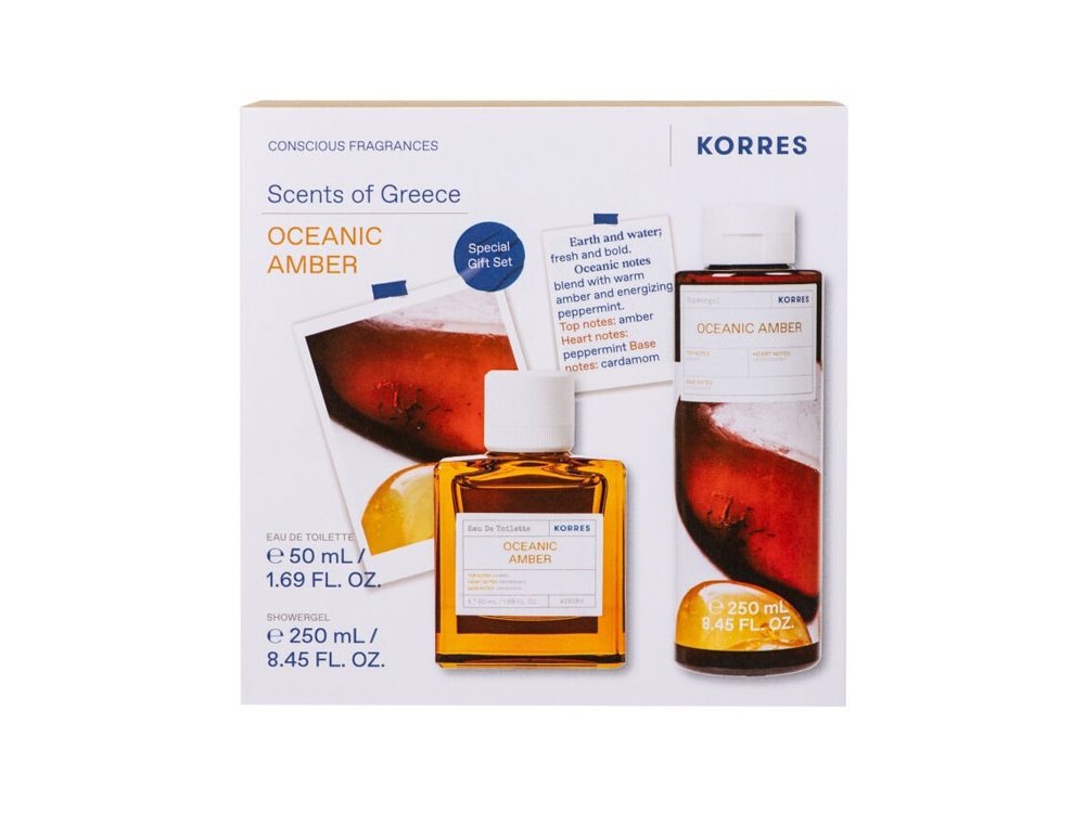 Korres Oceanic Amber Eau de Toilette 50ml & Αφρόλουτρο 250ml, 1σετ