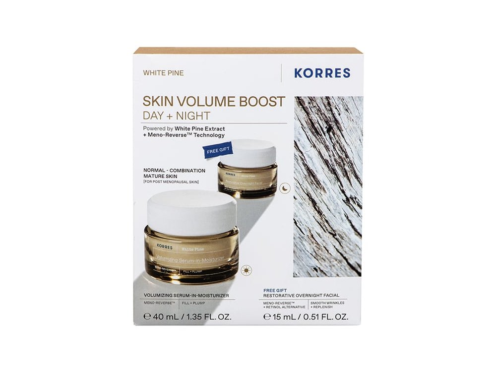 Korres Promo White Pine Κρέμα Ημέρας για Αναπλήρωση Όγκου, 40ml & Δώρο White Pine Κρέμα Νυκτός για Αναπλήρωση Όγκου, 15ml, 1σετ