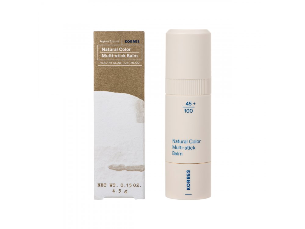 Korres Aegean Bronze Natural Color Balm σε Στικ για Λάμψη σε Χείλη & Ζυγωματικά, 1τμχ