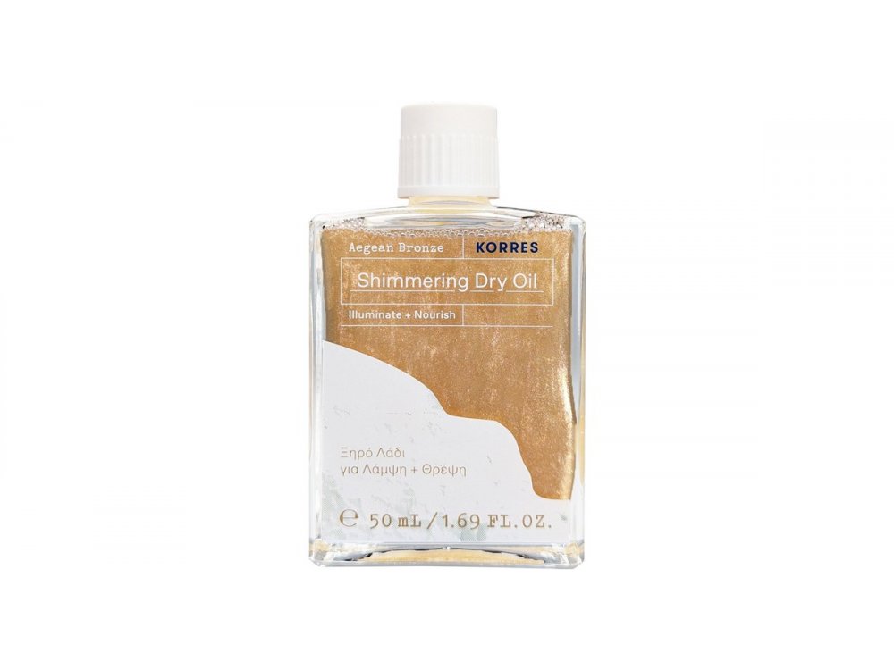 Korres Aegean Bronze Shimmering Dry Oil Ξηρό Λάδι με Λάμψη για Πρόσωπο, Μαλλιά & Σώμα, 50ml