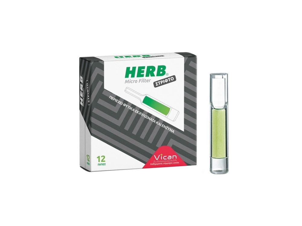 Herb Πίπες Micro Filter Ανταλλακτικά Φίλτρα για Στριφτό Τσιγάρο, 12τμχ