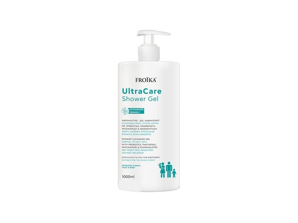 Froika UltraCare Shower Gel Αφρόλουτρο - Gel Καθαρισμού για Κανονικό προς Λιπαρό Δέρμα, 1000ml