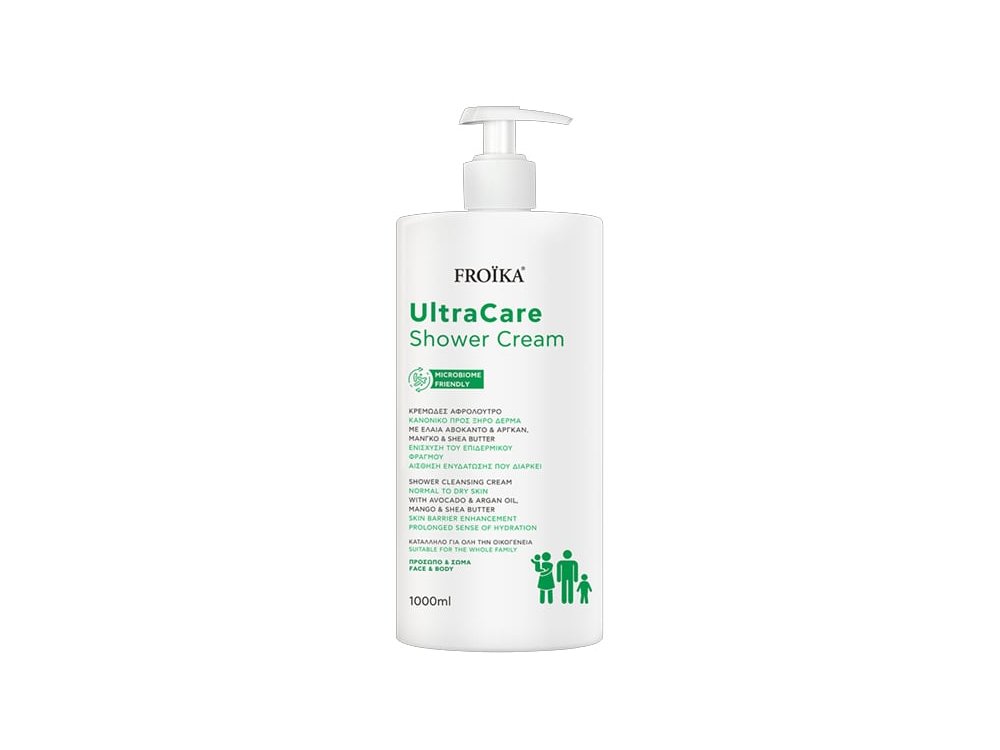 Froika UltraCare Shower Cream Κρεμώδες Αφρόλουτρο για Κανονικό προς Ξηρό Δέρμα, 1000ml
