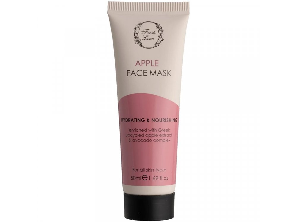 Fresh Line Apple Hydrating & Nourishing Μάσκα Προσώπου για Ενυδάτωση & Θρέψη, 50ml