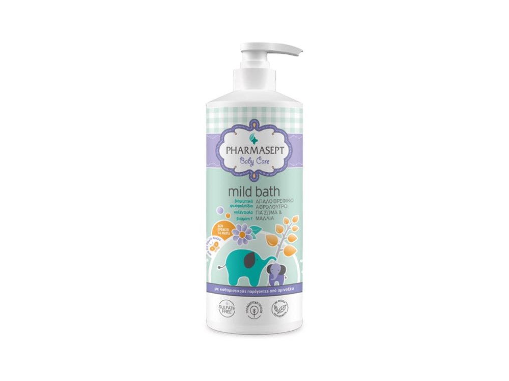 Pharmasept Baby Care Mild Bath, Βρεφικό Αφρόλουτρο για Σώµα & Μαλλιά, 500ml