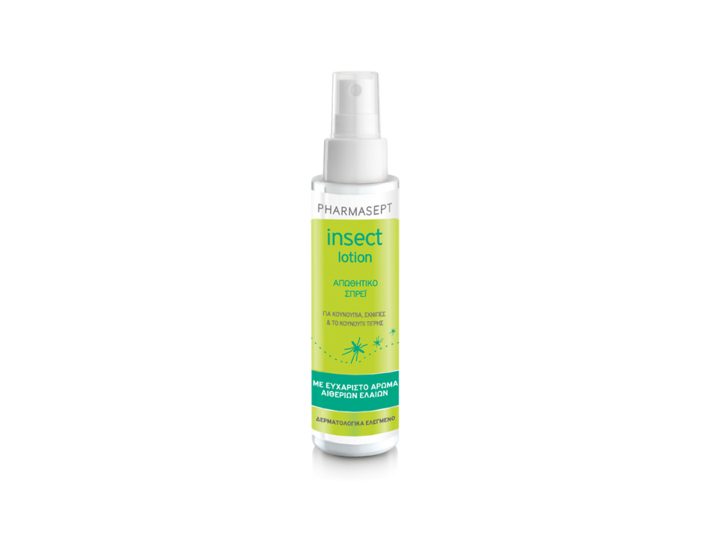 Pharmasept Insect Lotion Απωθητικό Σπρέι για Κουνούπια, Σκνίπες & το Κουνούπι Τίγρης, 100ml