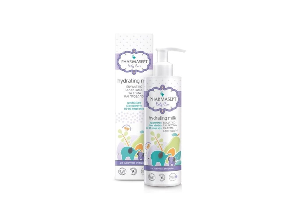 Pharmasept Baby Care Hydrating Milk Βρεφικό Ενυδατικό Γαλάκτωμα με Φυτικά Έλαια Για Σώμα Και Πρόσωπο, 250ml