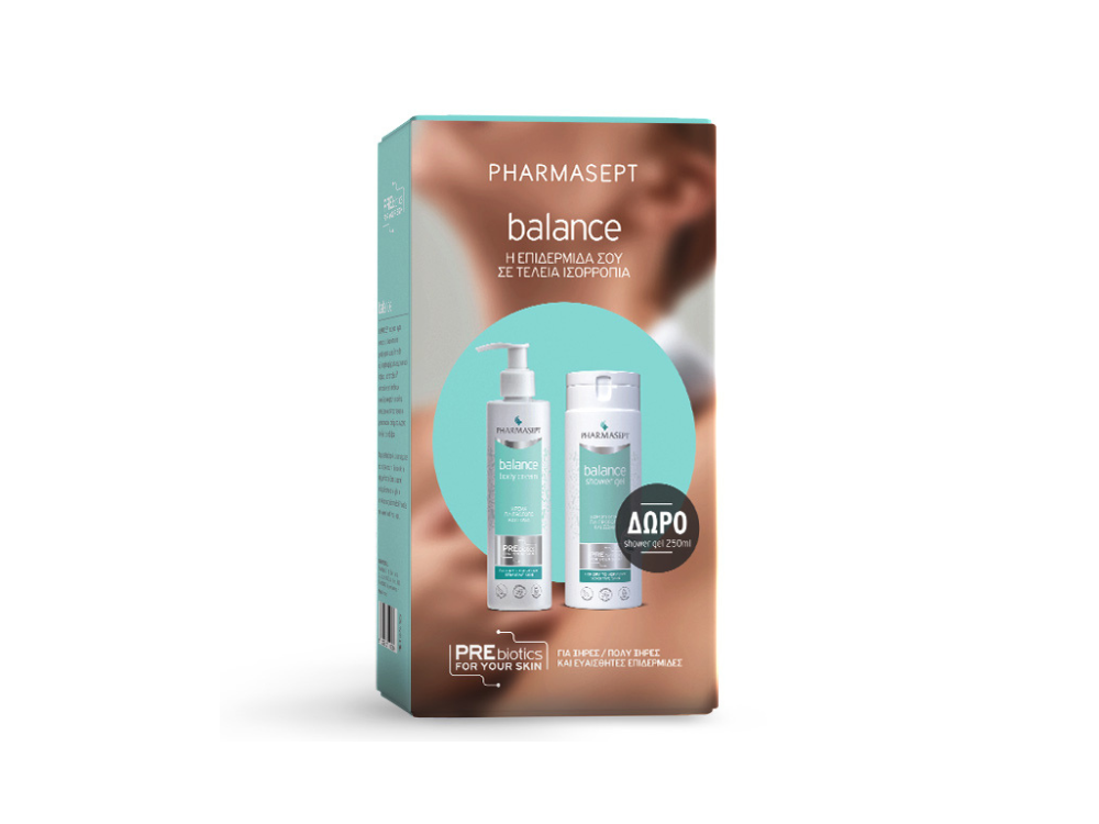 Pharmasept Balance Promo Κρέμα για Πρόσωπο & Σώμα, 250ml & Δώρο Αφρόλουτρο Καθαρισμού Καθημερινής Χρήσης, 250ml, 1σετ
