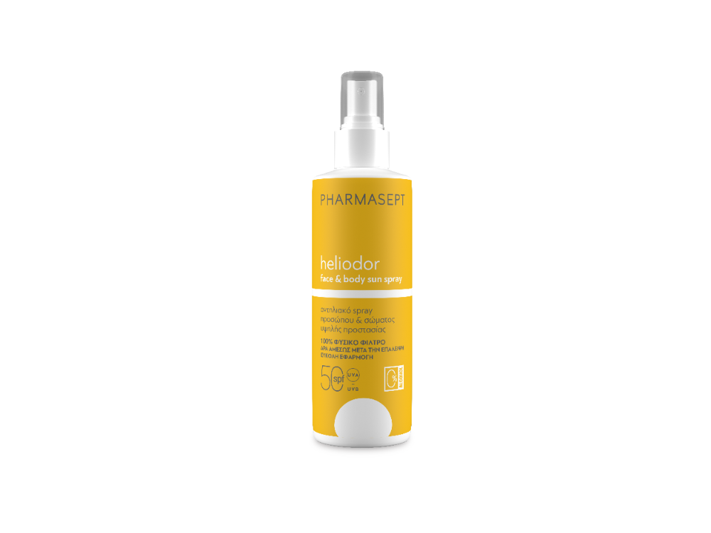 Pharmasept Heliodor, Αντηλιακό Spray Προσώπου & Σώματος SPF50, 165g