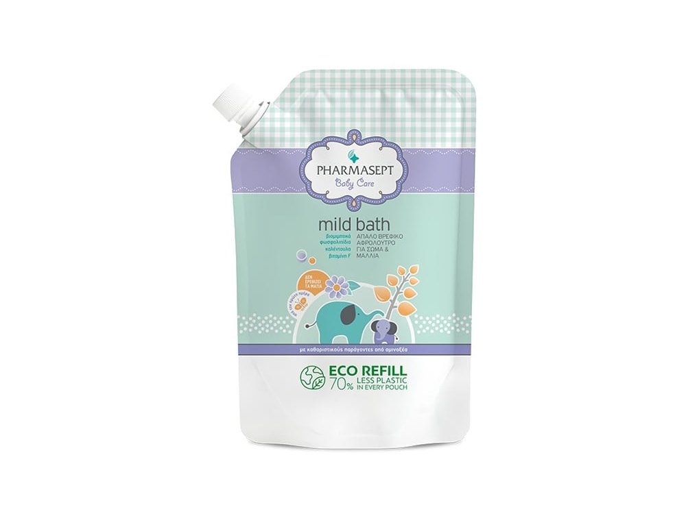 Pharmasept Baby Care Mild Bath Refill, Ανταλλακτικό Βρεφικό Αφρόλουτρο, 900ml