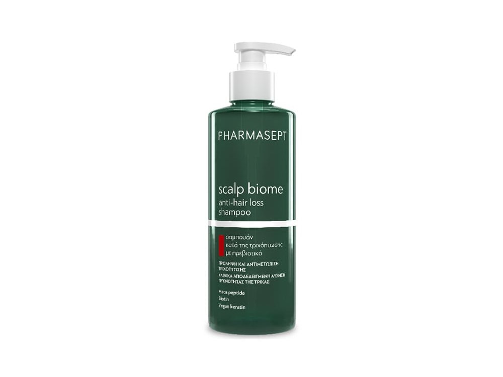 Pharmasept, Scalp Biome Anti-Hair Loss Shampoo, Σαμπουάν κατά της Τριχόπτωσης με Πρεβιοτικά, 400ml