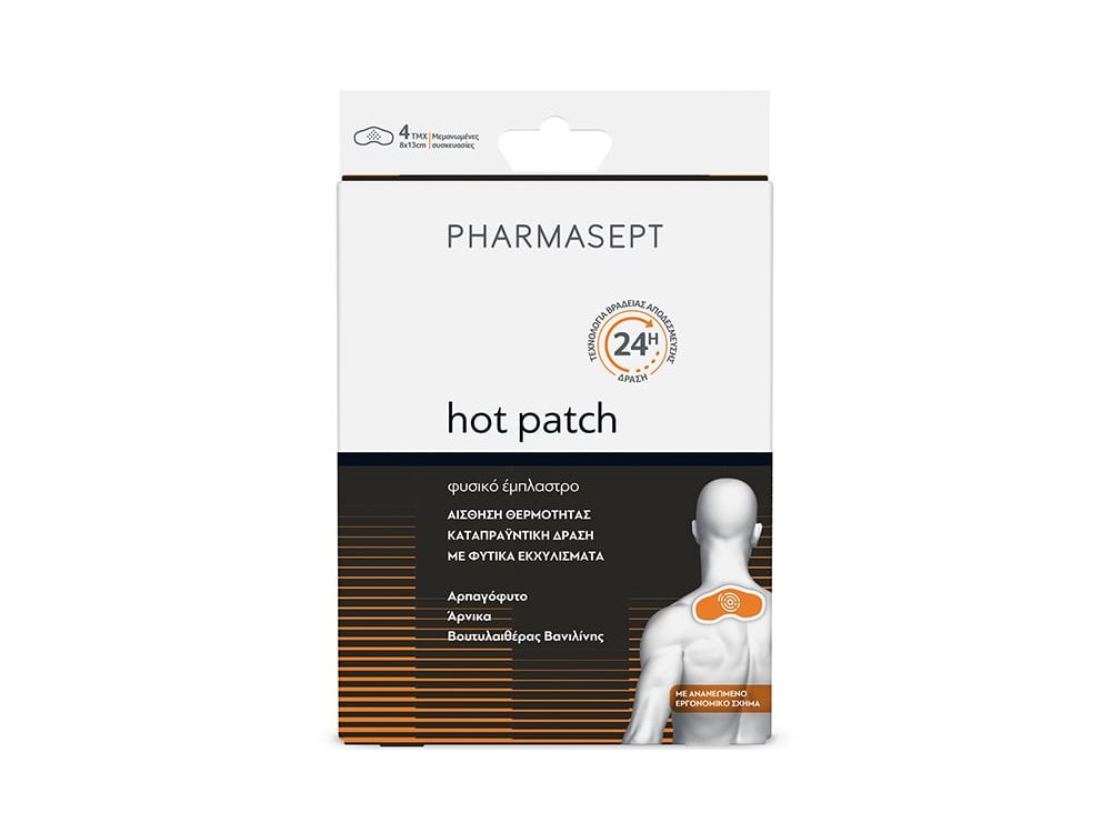 Pharmasept Hot Patch Φυσικό Θερμαντικό Έμπλαστρο, 4τμχ