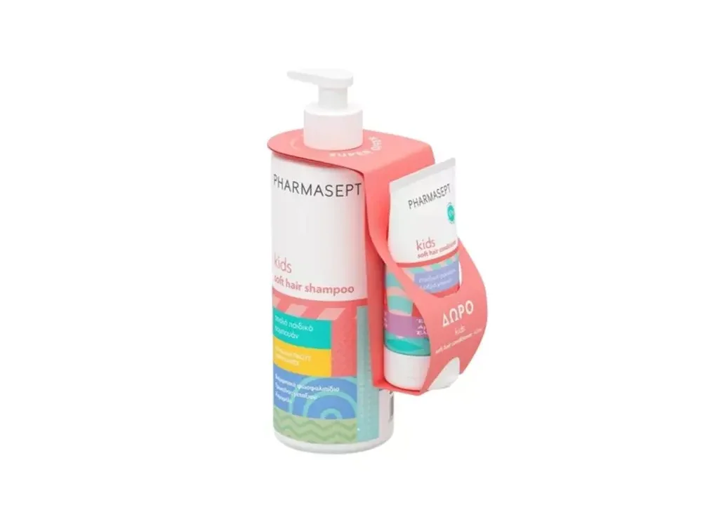 Pharmasept Promo Kids Soft Hair Shampoo 400ml & Δώρο Hair Conditioner 40ml, 1Σετ