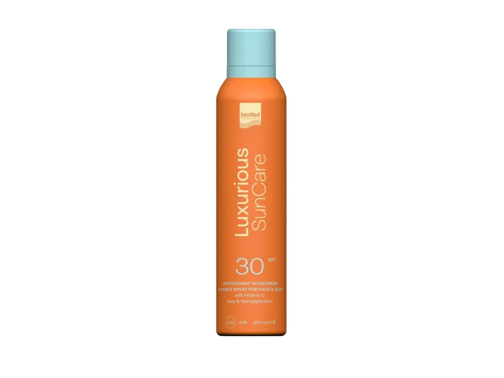 Intermed Luxurious Suncare Antioxidant Sunscreen Invisible Spray SPF30 Αντηλιακό Σπρέι για Πρόσωπο & Σώμα, 200ml