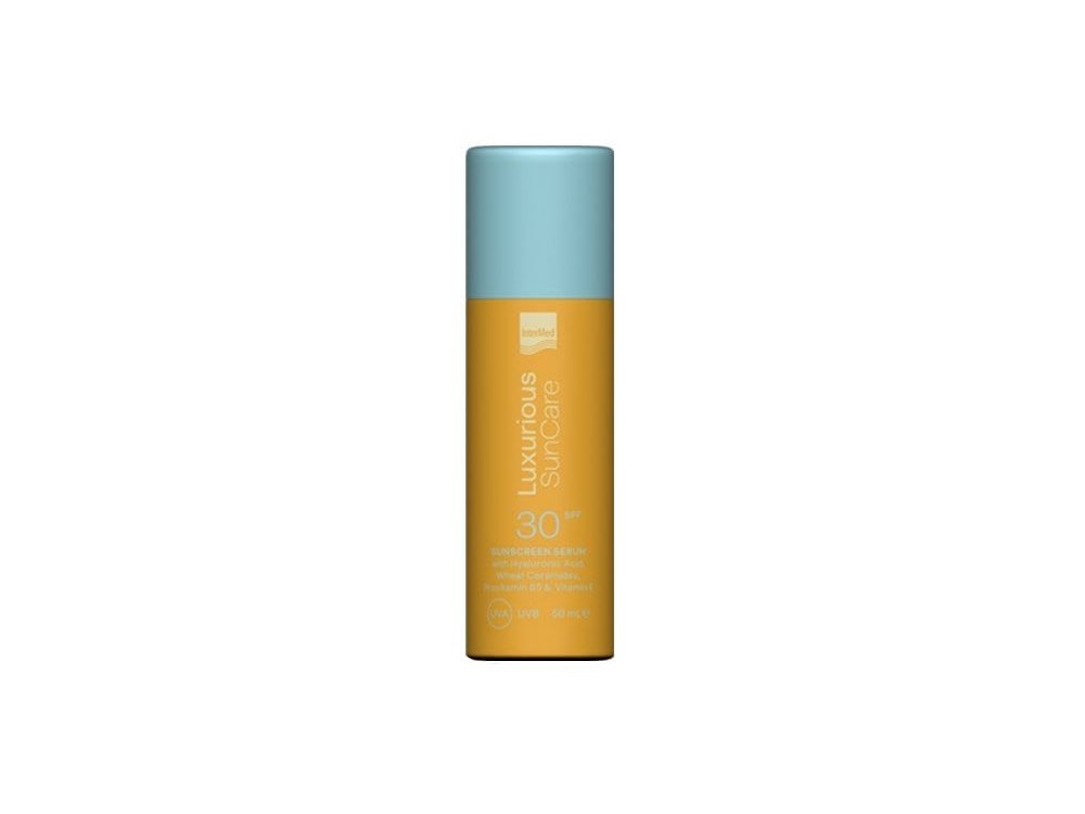 Intermed Luxurious Suncare SPF30 Sunscreen Serum Αντηλιακός Ορός με Υαλουρονικό Οξύ, 50ml