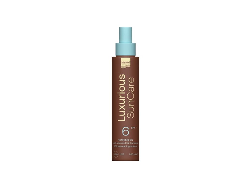 Intermed Luxurious Sun Care Tanning Oil SPF6 Ξηρό Αντηλιακό Λάδι, 200ml