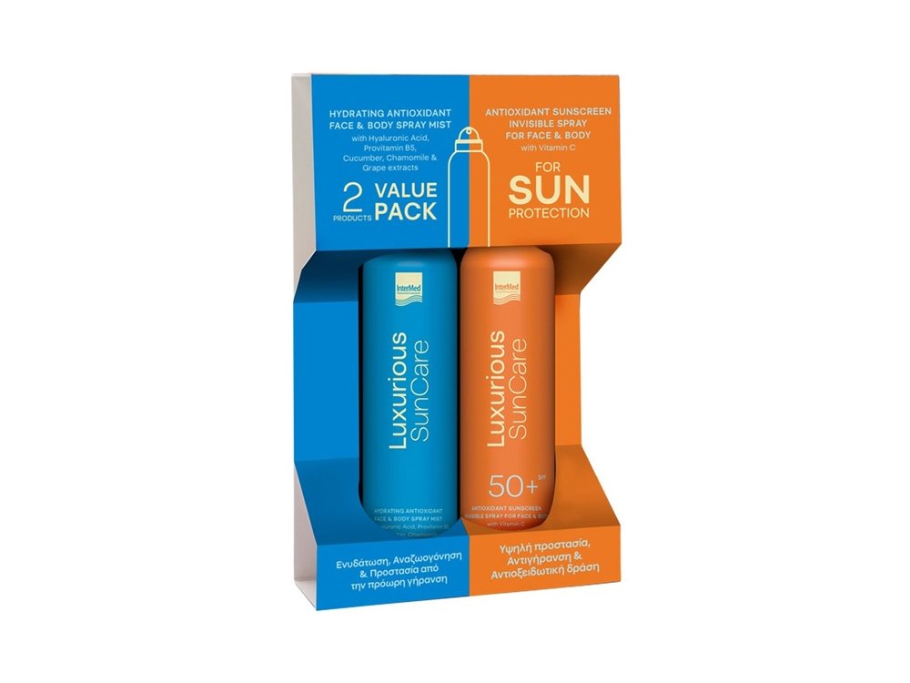 Intermed Luxurious SunCare Αντηλιακή Κρέμα SPF50 & Spray Mist για Προσώπο & Σώμα, 200ml