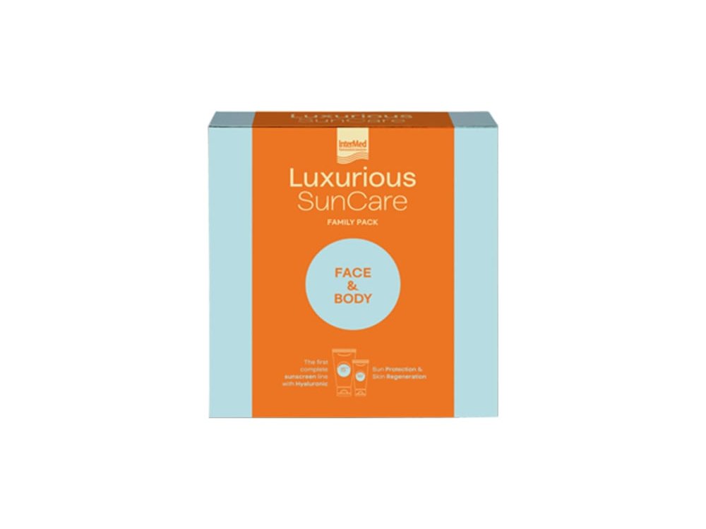 Intermed Luxurious SunCare Face & Body Family Pack με High Protection Face Cream SPF50, 75ml & Sun Protection Body Cream SPF15, 200ml, 1σετ