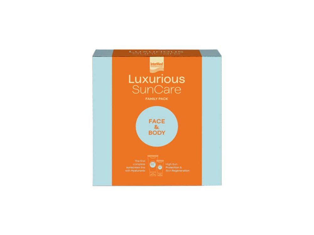 Intermed Luxurious SunCare Face & Body Family Pack με High Protection Face Cream SPF50, 75ml & Sun Protection Body Cream SPF50, 200ml, 1σετ