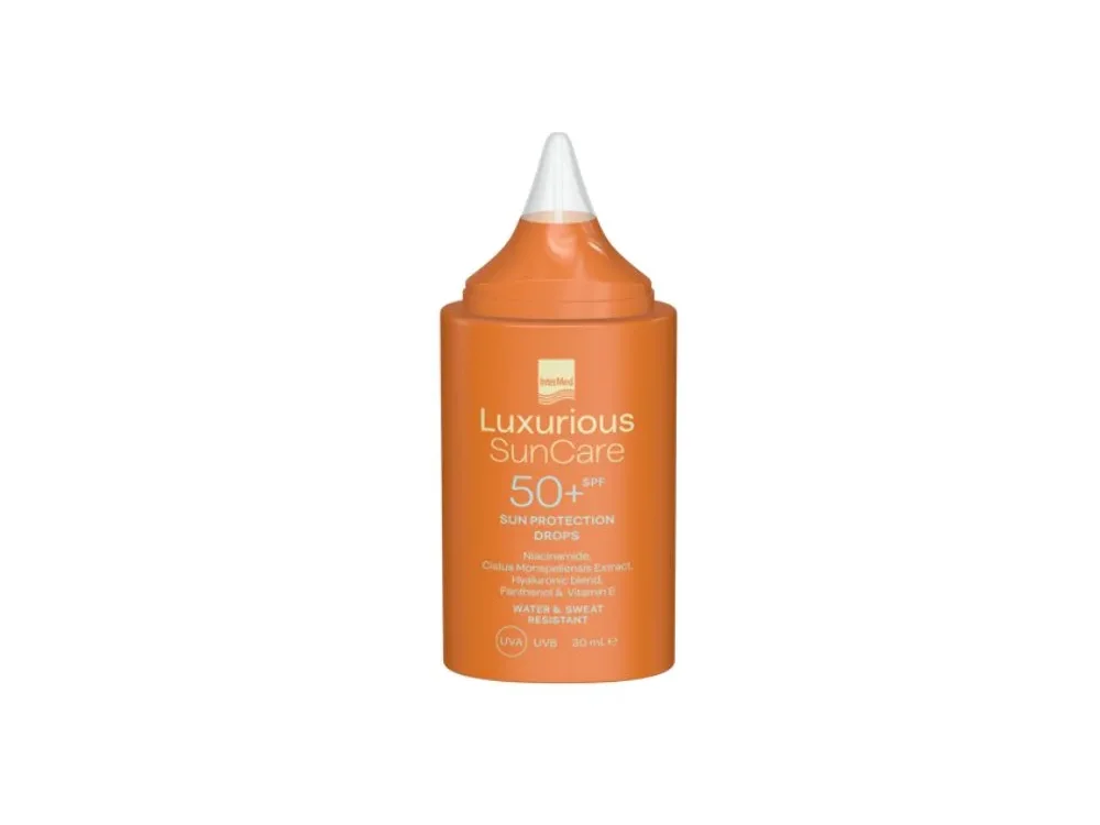Intermed Luxurious SunCare Sun Protection Drops Αντηλιακό Γαλάκτωμα Προσώπου SPF 50+, 30ml