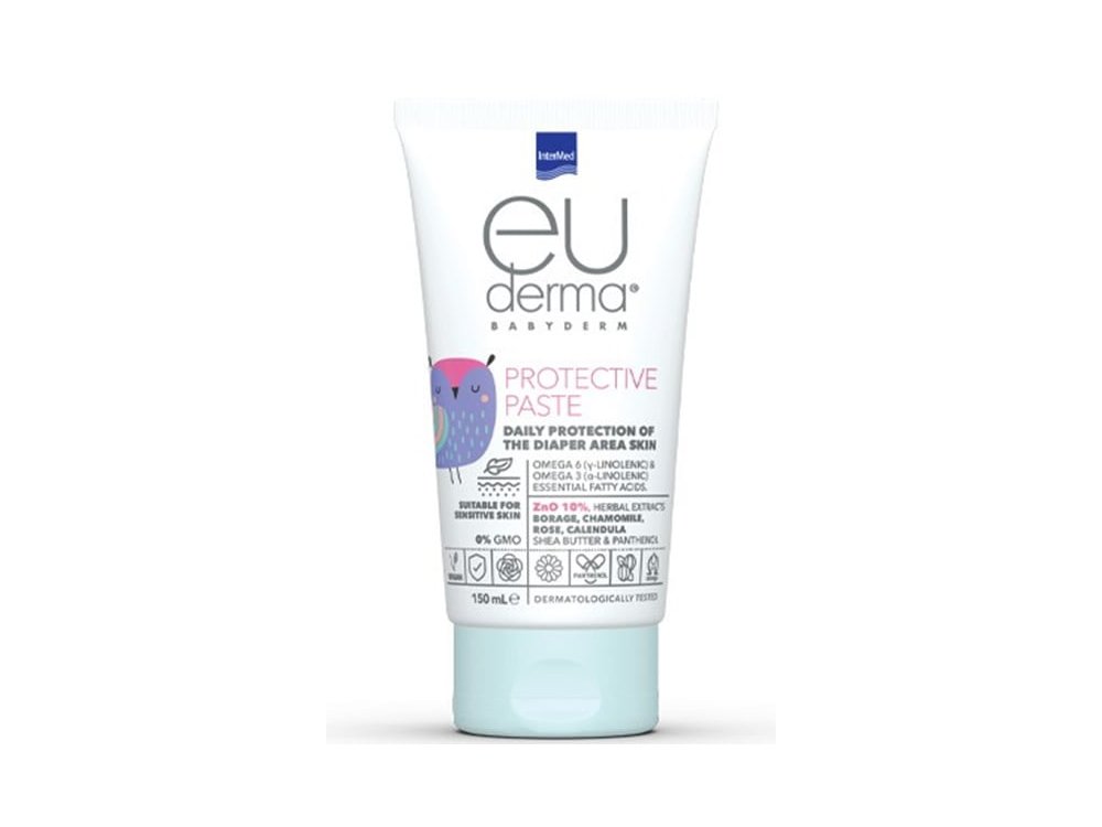 Intermed Euderma Babyderm Protective Paste Προστατευτική Πάστα για την Περιοχή του Δέρματος Γύρω από την Πάνα, 150ml