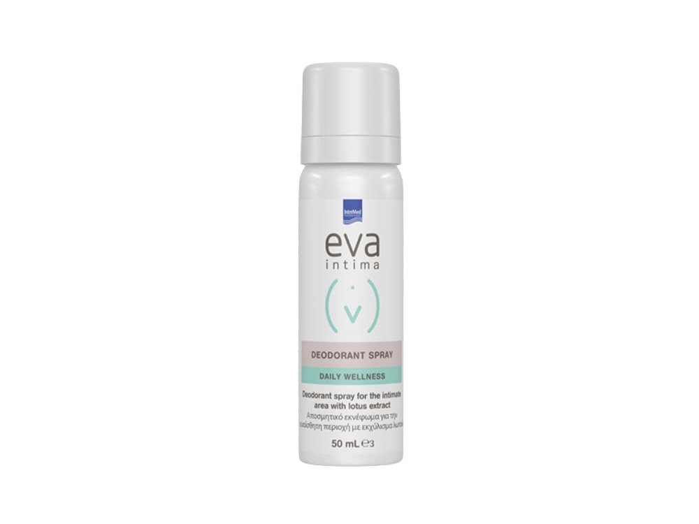 InterMed Eva Intima Deodorant Spray for the Intimate Area with Lotus Extract Αποσμητικό Σπρέι για την Ευαίσθητη Περιοχή με Εκχύλισμα Λωτού, 50ml