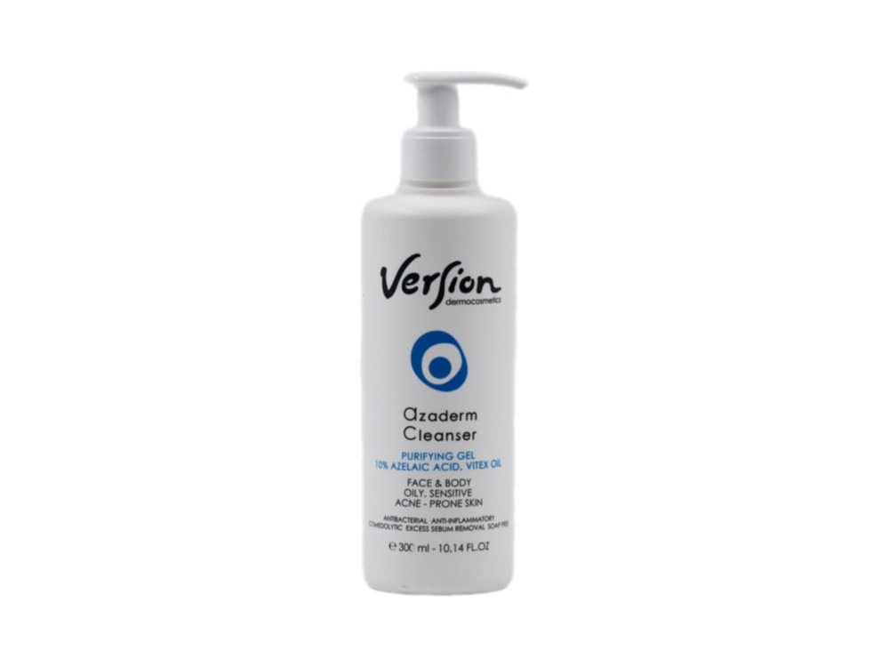 Version Azaderm Cleanser Gel Καθαρισμού Προσώπου & Σώματος, 300ml
