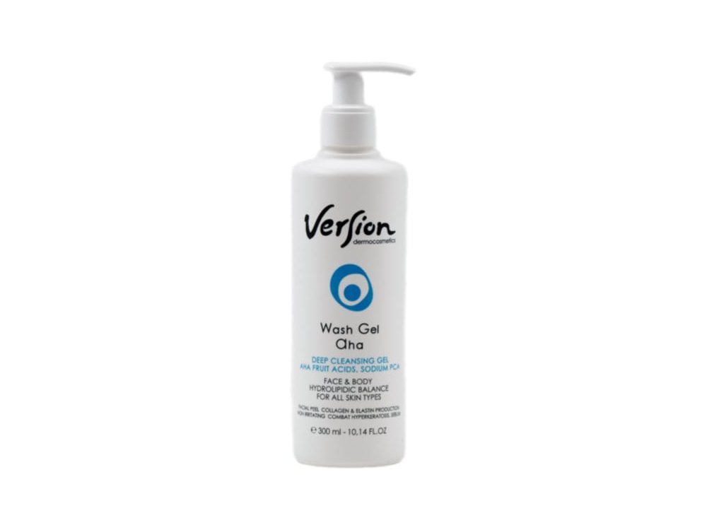 Version Wash Gel Aha Gel, Βαθύ Καθαρισμού Προσώπου & Σώματος, 300ml