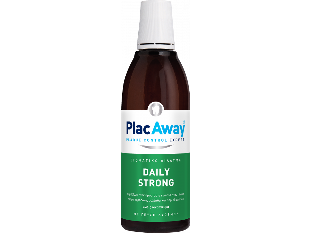 Plac Away Daily Strong, Δυνατό Στοματικό Διάλυμα με Δροσερή Γεύση Δυόσμου, 500ml