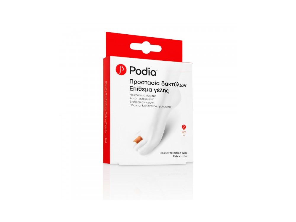 Podia Elastic Protection Tube Fabric + Gel, Επίθεμα Γέλης Πολλαπλών Χρήσεων Medium, 1τμχ