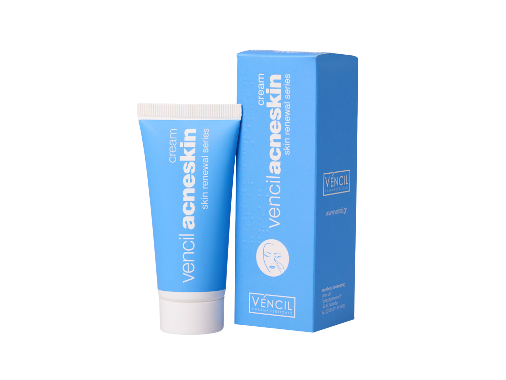 Vencil Acneskin Cream Ενυδατική Κρέμα για Λιπαρό με Τάσης Ακμής Δέρμα, 30ml