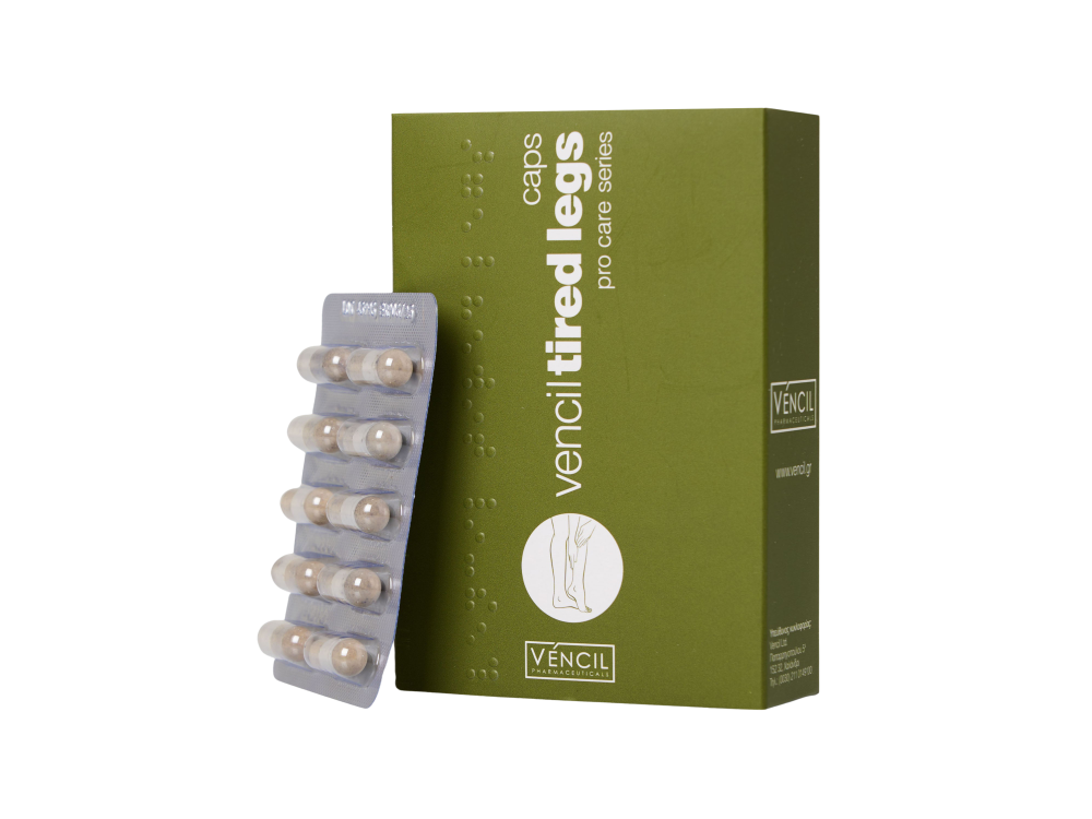 Vencil Tired Legs Συμπλήρωμα Διατροφής για την Αντιμετώπιση των Συμπτωμάτων της Φλεβικής Νόσου, 30caps