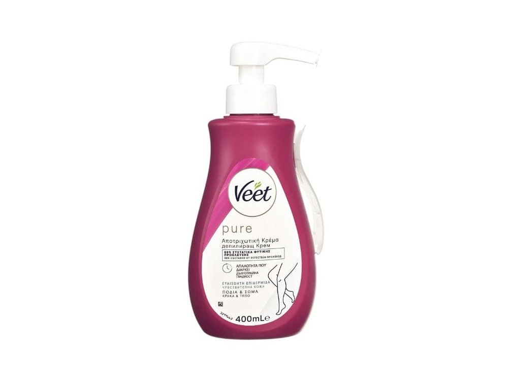 Veet Pure Αποτριχωτική Κρέμα για Ευαίσθητες Επιδερμίδες, 400ml