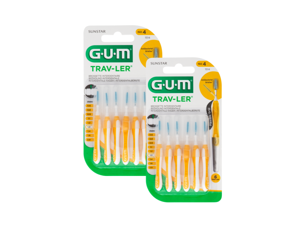 Gum 1514 Trav-Ler Promo (-50% στο 2ο προϊον) Μεσοδόντια Βουρτσάκια 1,3mm, 2x6τεμ