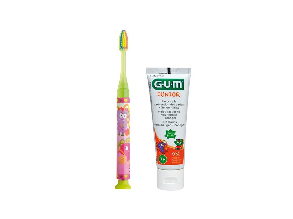 Gum Promo Junior Light-Up, Παιδική Οδοντόβουρτσα, 1τμχ. & Δώρο Tutti Frutti Οδοντόκρεμα, 50ml