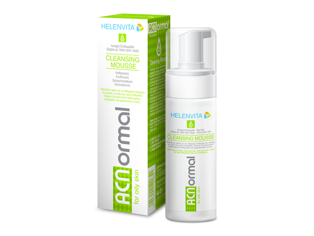 Helenvita ACNormal Cleansing Mousse, Καθημερινός καθαρισμός προσώπου για Λιπαρή με τάση για ακμή, 150ml