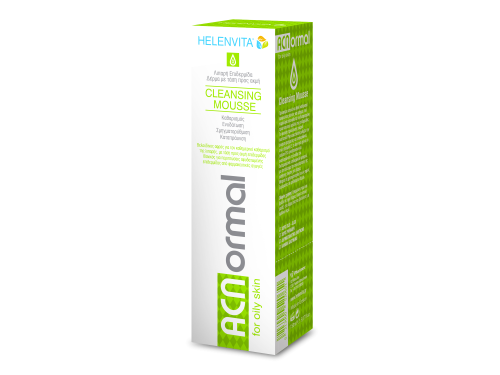 Helenvita ACNormal Cleansing Mousse, Καθημερινός καθαρισμός προσώπου για Λιπαρή με τάση για ακμή, 150ml